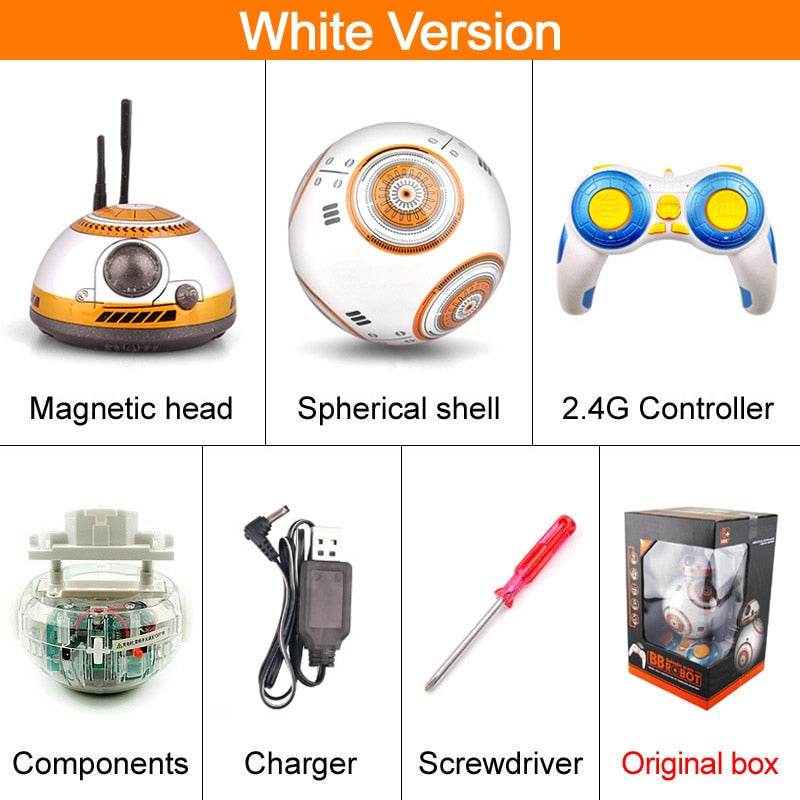 RC Remote-Controlled BB8 Droid Robot Toy with Sound - Perfect Kids Gift - ToylandEU