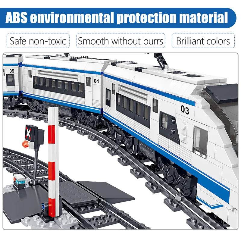 RC Remote-Controlled Electric City Rail Building Blocks - 941 Pieces Set - ToylandEU