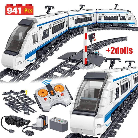 RC Remote-Controlled Electric City Rail Building Blocks - 941 Pieces Set - ToylandEU