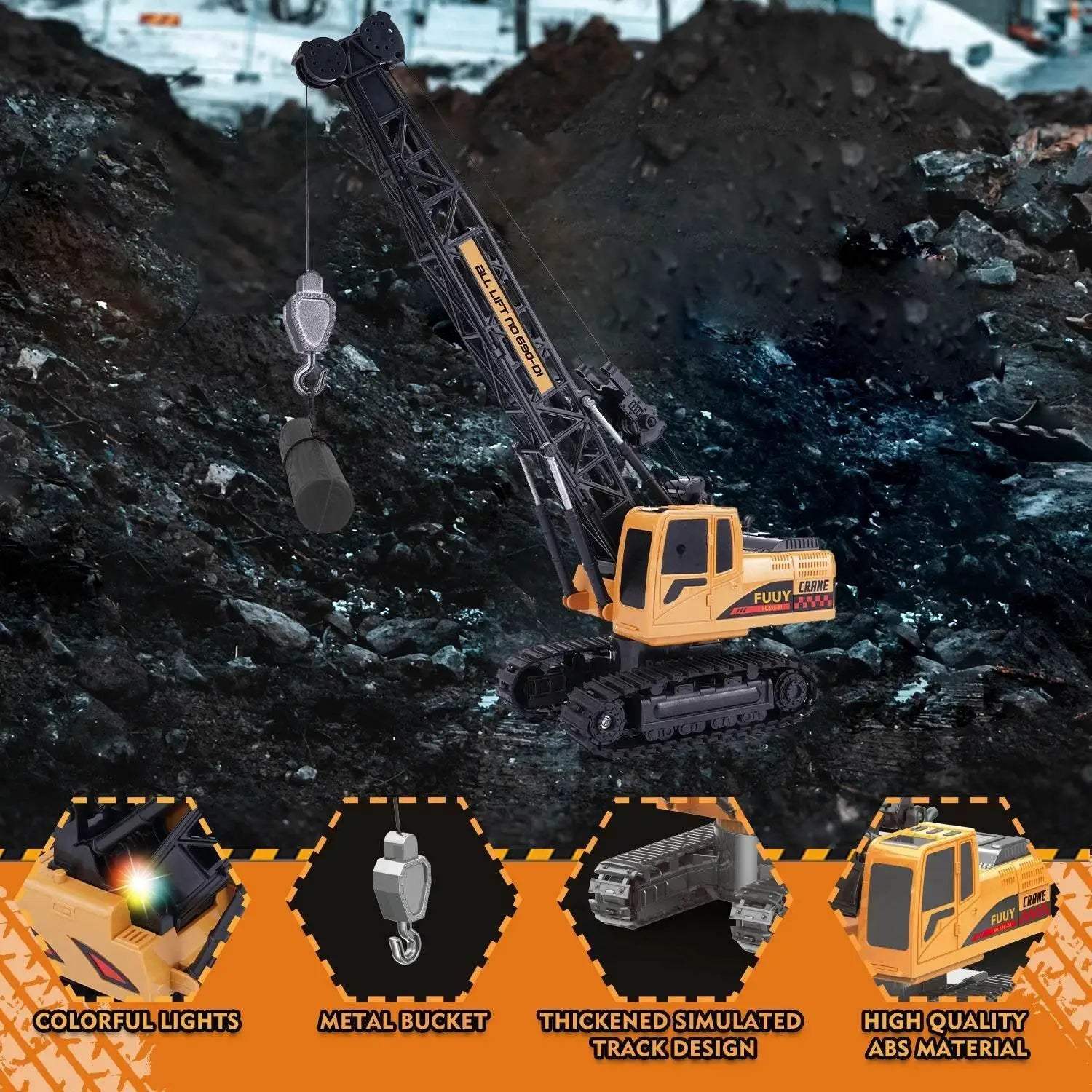  RC Remote-Controlled Electric Crane Toy - Ideal for Young Engineers! -  ToylandEU™