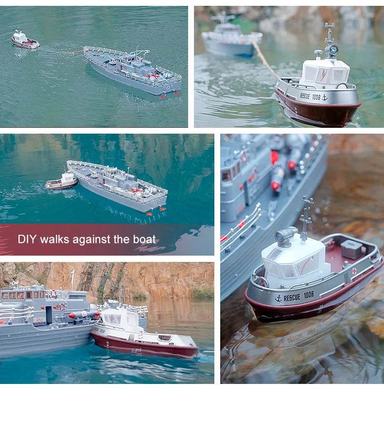 RC Remote-Controlled Electric Mini Boat for Kids – Rechargeable Water Toy Gift for Boys, Perfect for Christmas Surprises - ToylandEU