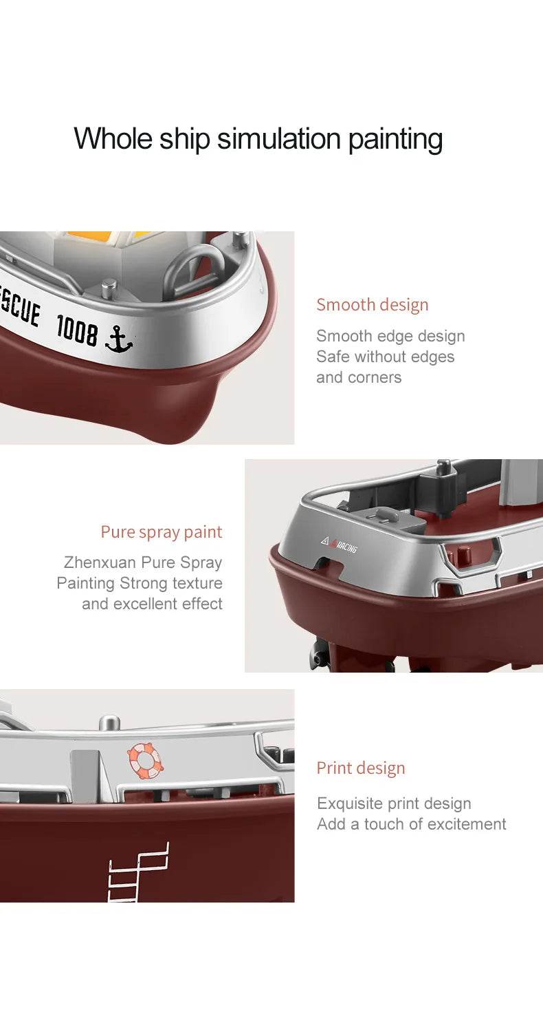 RC Remote-Controlled Electric Mini Boat for Kids – Rechargeable Water Toy Gift for Boys, Perfect for Christmas Surprises - ToylandEU