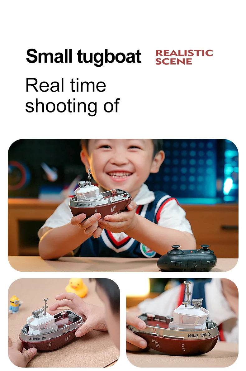 RC Remote-Controlled Electric Mini Boat for Kids – Rechargeable Water Toy Gift for Boys, Perfect for Christmas Surprises - ToylandEU