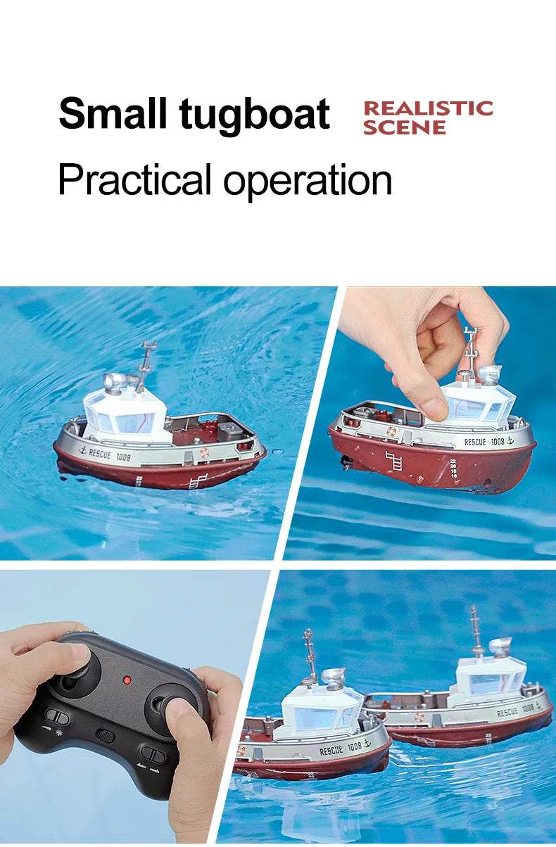 RC Remote-Controlled Electric Mini Boat for Kids – Rechargeable Water Toy Gift for Boys, Perfect for Christmas Surprises - ToylandEU