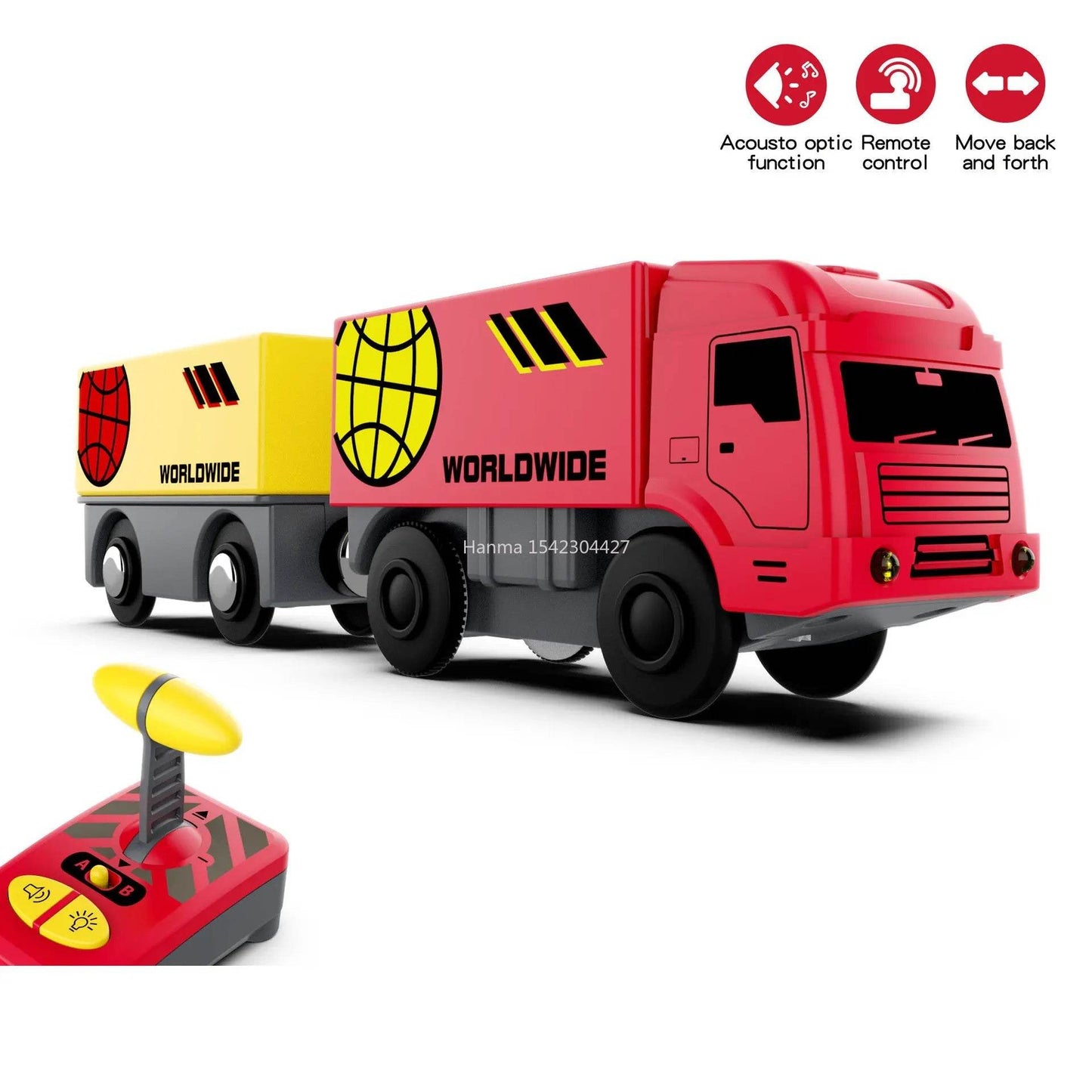 RC Remote-Controlled Electric Train Set - Compatible with Wooden Tracks - ToylandEU