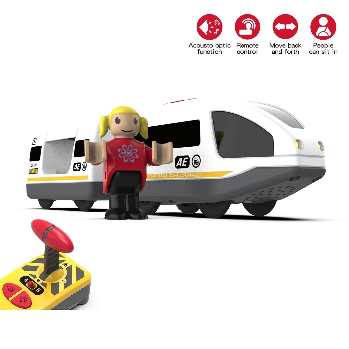 RC Remote-Controlled Electric Train Set - Compatible with Wooden Tracks - ToylandEU