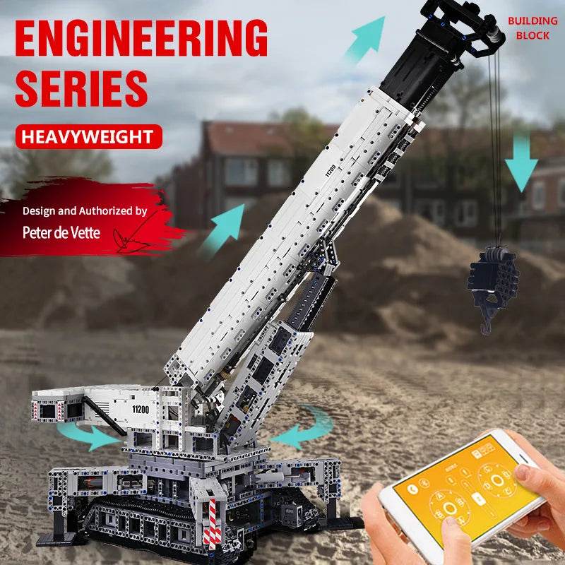 RC Remote-Controlled Excavator Crane Building Kit - Fun for All Ages! - ToylandEU