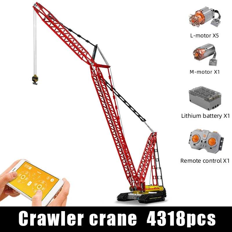 RC Remote-Controlled MOULD KING Crane & Excavator Set for Adults - ToylandEU