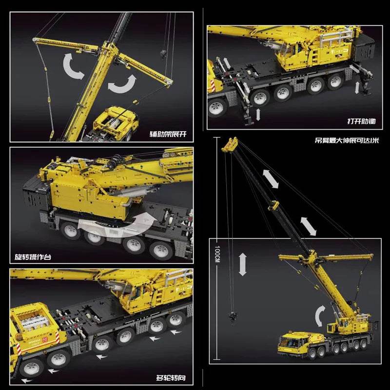 RC Remote-Controlled MOULD KING GMK Mobile Crane Building Blocks Set - ToylandEU