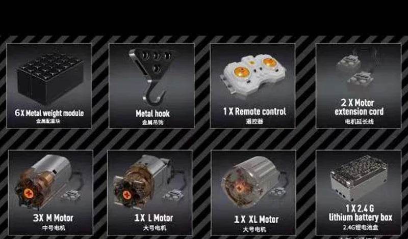 RC Remote-Controlled MOULD KING GMK Mobile Crane Building Blocks Set - ToylandEU