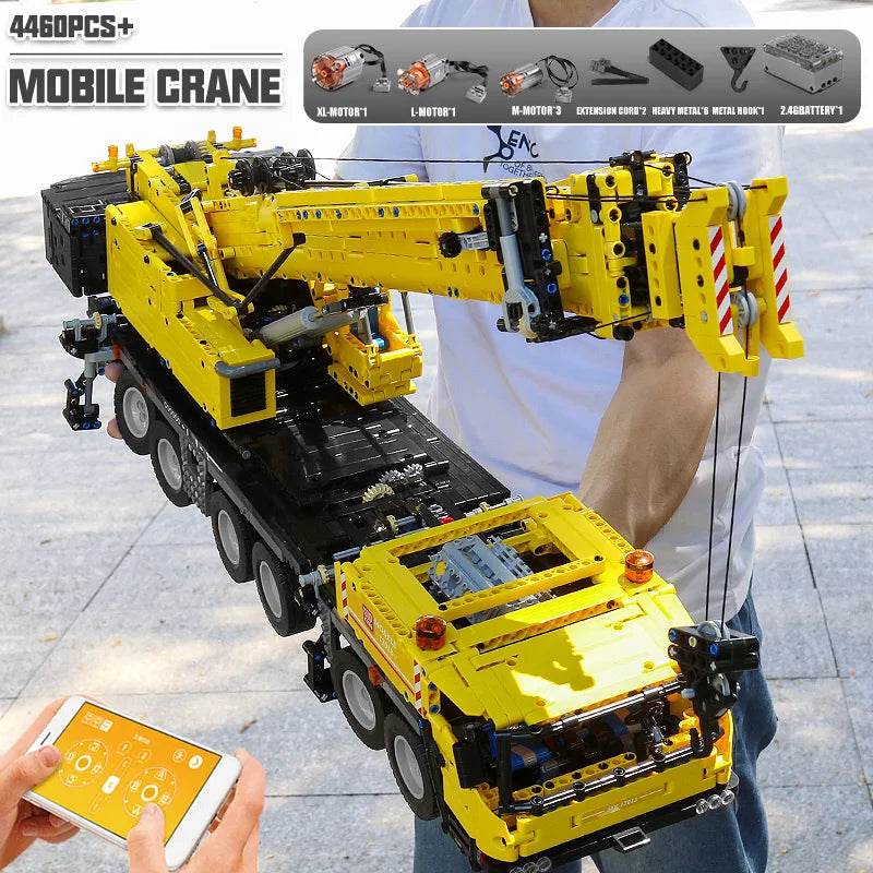 RC Remote-Controlled MOULD KING GMK Mobile Crane Building Blocks Set - ToylandEU
