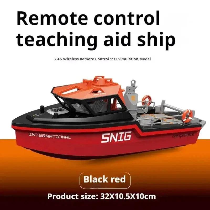  RC 1/32 Scale RC Rescue Tugboat - High-Speed 2.4G Wireless Remote Control with Brushless Motor, Ideal Gift for Captains and Adventurers Age 14+ -  ToylandEU™