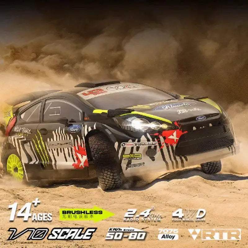 RC Riaarl XTS F10 1/10 Scale Electric RC Rally Car - 4WD Drift Racing Toy for All Ages - ToylandEU