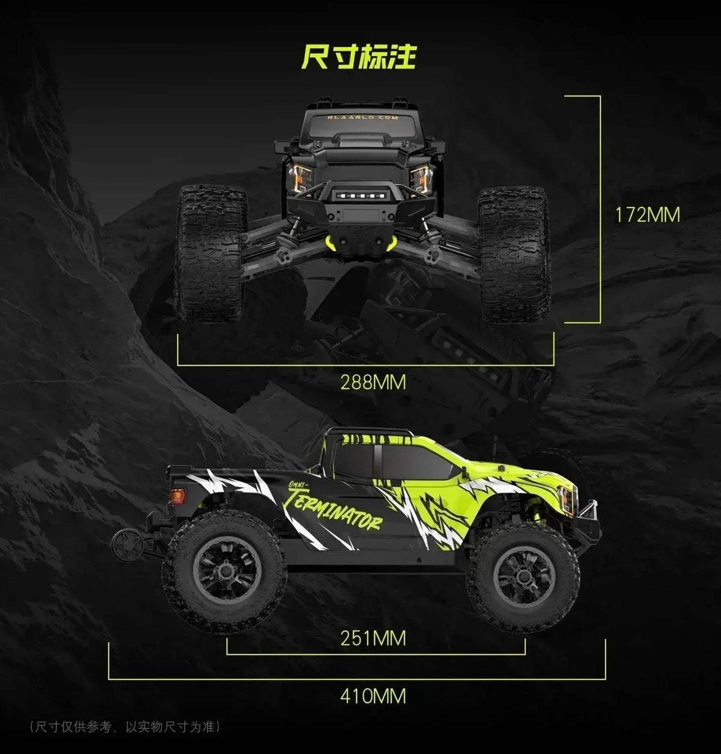  RC Rlaarlo 1/10 All-terrain Remote Control Brushless Off-road Vehicle - Ultimate Gift for Boys -  ToylandEU™
