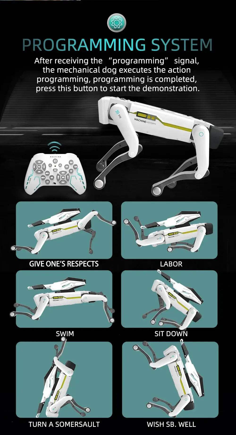 RC Robot Dog Intelligent Turret Educational Toy Gift - ToylandEU