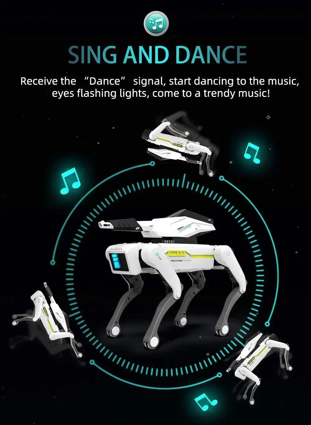 RC Robot Dog Intelligent Turret Educational Toy Gift - ToylandEU