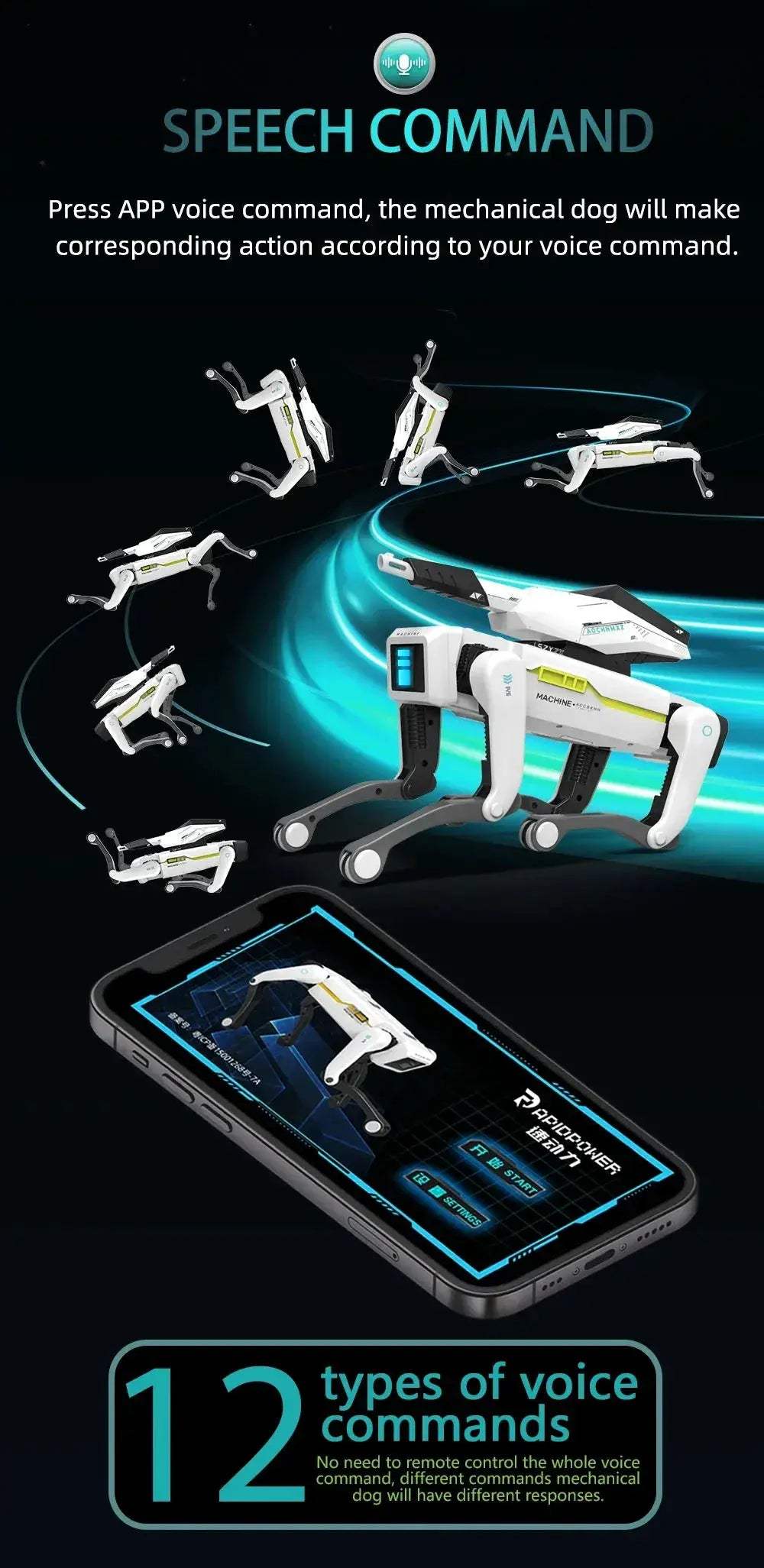 RC Robot Dog Intelligent Turret Educational Toy Gift - ToylandEU