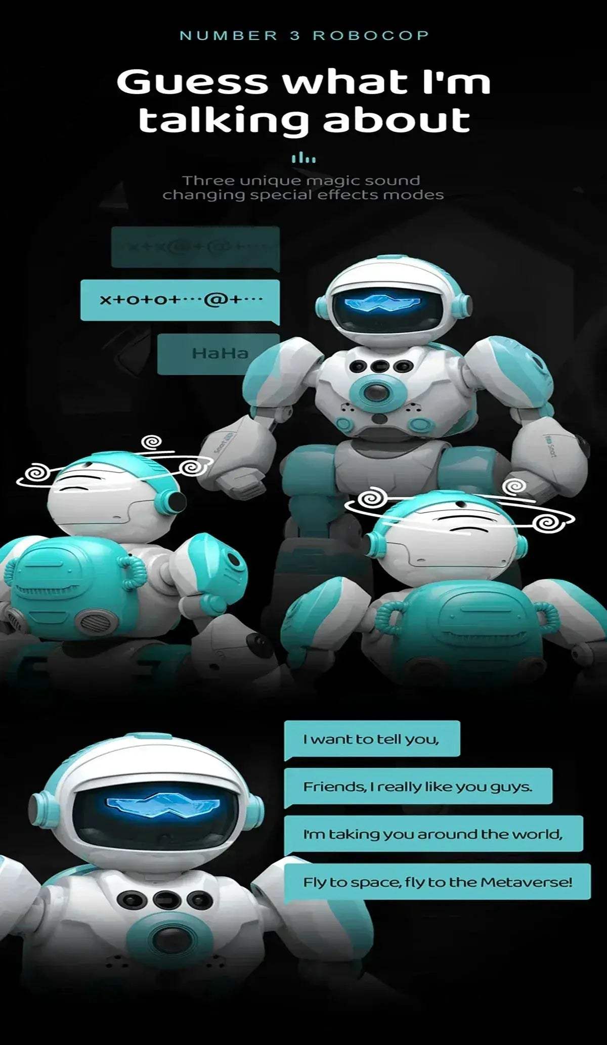 RC Robot With Gesture Sensing Remote Control Music Dancing - ToylandEU