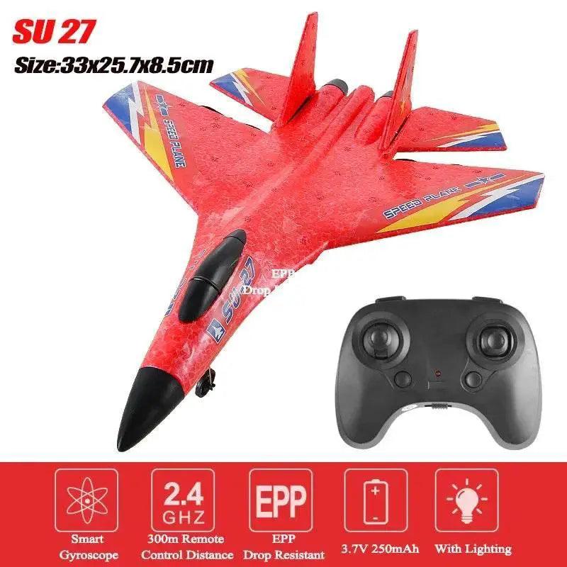  RC SU-35 Foam Glider Fighter Plane with Remote Control - Kids Toy for  -  ToylandEU™