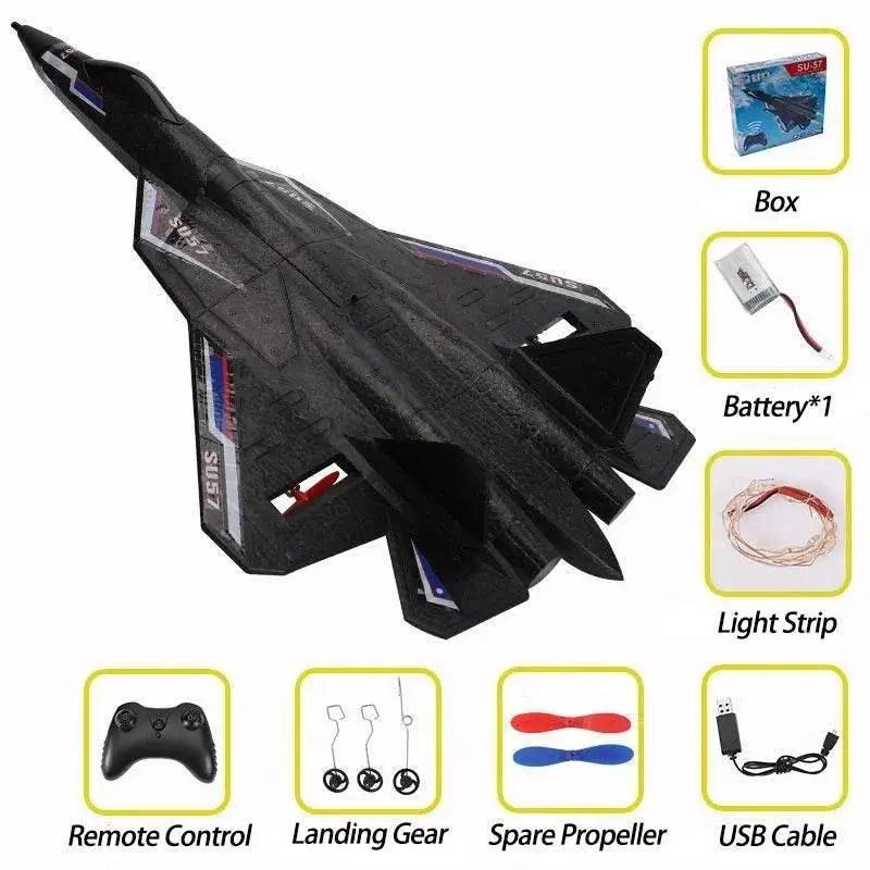  RC SU-35 Foam Glider Fighter Plane with Remote Control - Kids Toy for  -  ToylandEU™