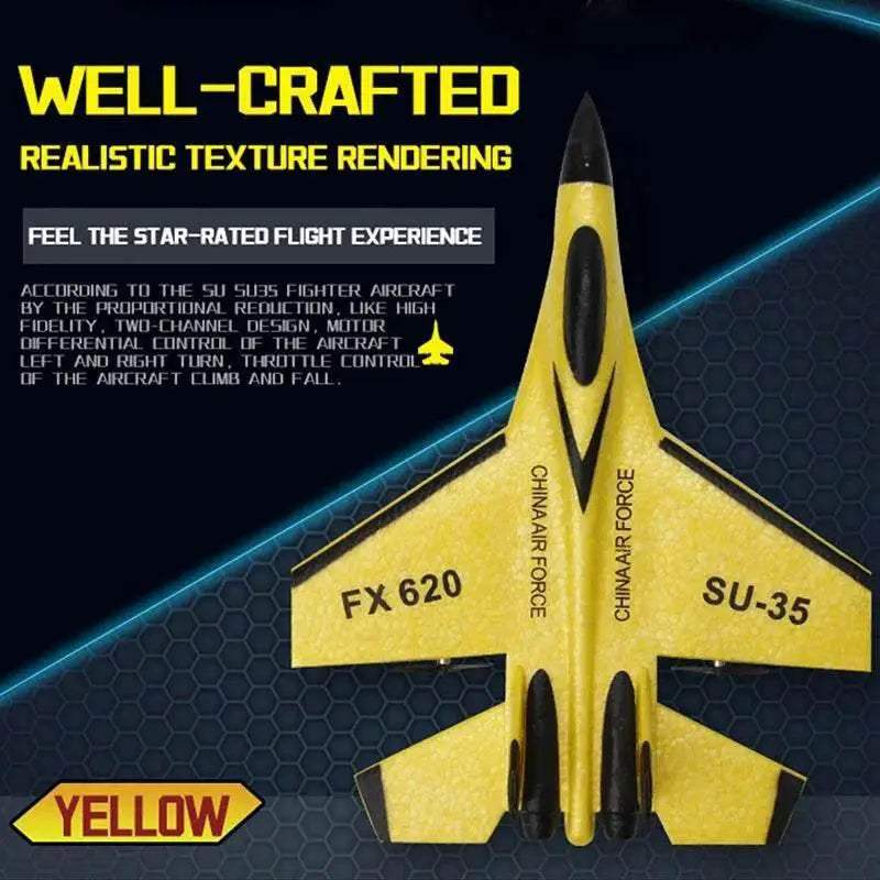  RC SU-35 Foam Glider Fighter Plane with Remote Control - Kids Toy for  -  ToylandEU™