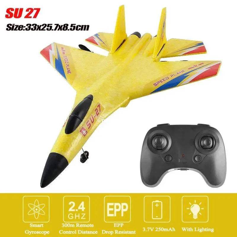 RC SU-35 Foam Glider Fighter Plane with Remote Control - Kids Toy for  -  ToylandEU™