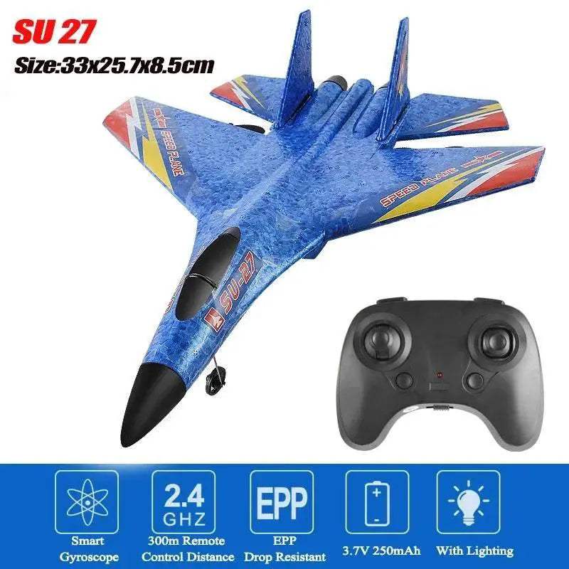  RC SU-35 Foam Glider Fighter Plane with Remote Control - Kids Toy for  -  ToylandEU™