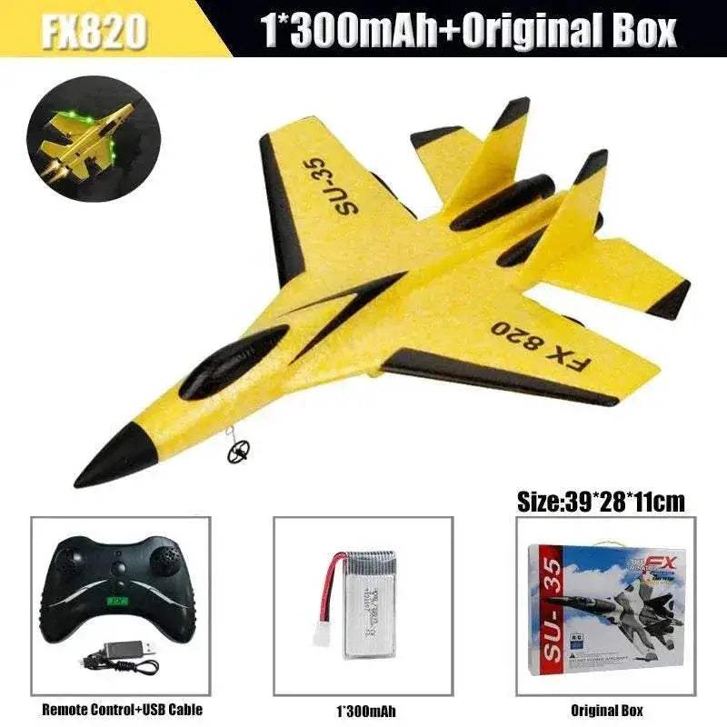  RC SU-35 Foam Glider Fighter Plane with Remote Control - Kids Toy for  -  ToylandEU™