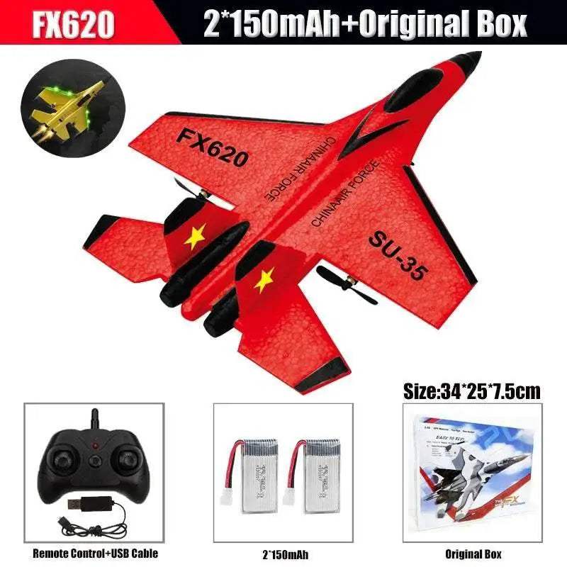  RC SU-35 Foam Glider Fighter Plane with Remote Control - Kids Toy for  -  ToylandEU™
