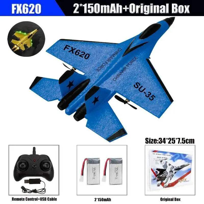  RC SU-35 Foam Glider Fighter Plane with Remote Control - Kids Toy for  -  ToylandEU™