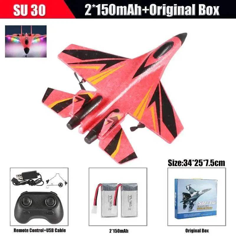  RC SU-35 Foam Glider Fighter Plane with Remote Control - Kids Toy for  -  ToylandEU™