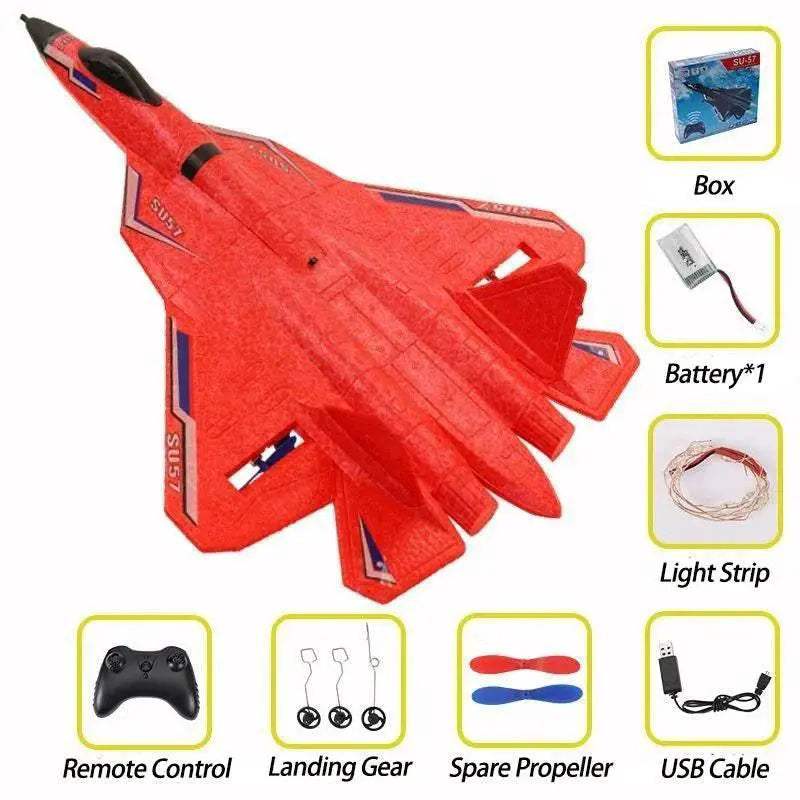 RC SU-35 Foam Glider Fighter Plane with Remote Control - Kids Toy for  -  ToylandEU™
