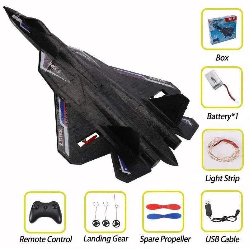  RC SU-35 Foam Glider Fighter Plane with Remote Control - Kids Toy for  -  ToylandEU™