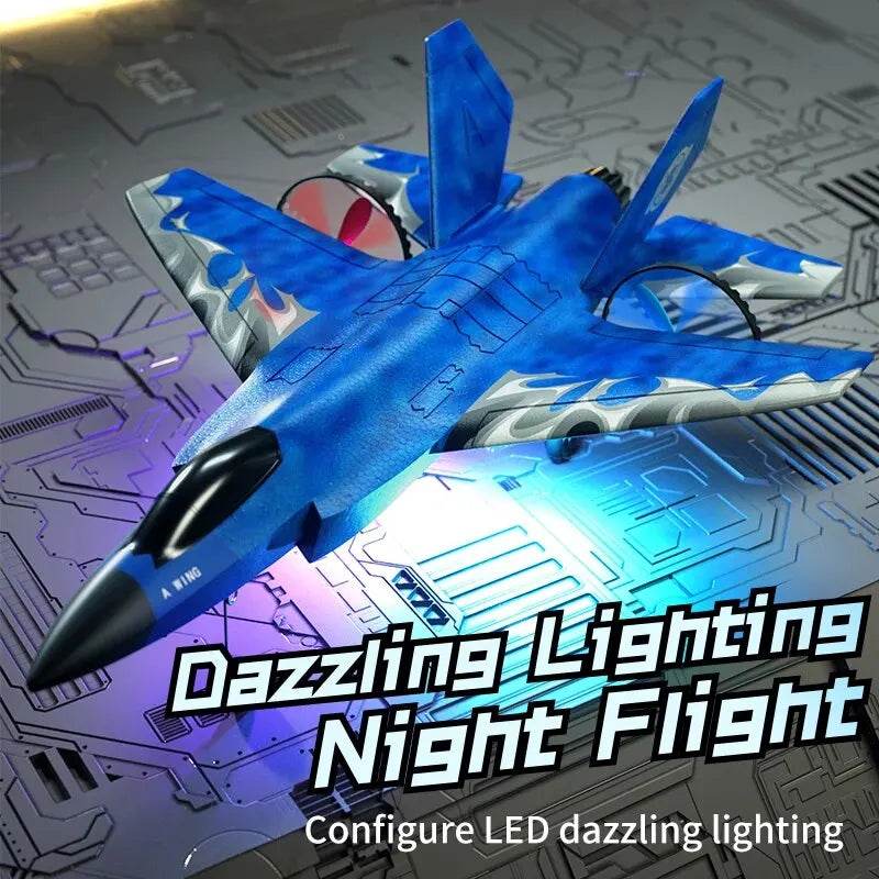 RC Smartphone-Controlled F35 Fighter RC Plane - EPP Foam, LED Night Flight - ToylandEU