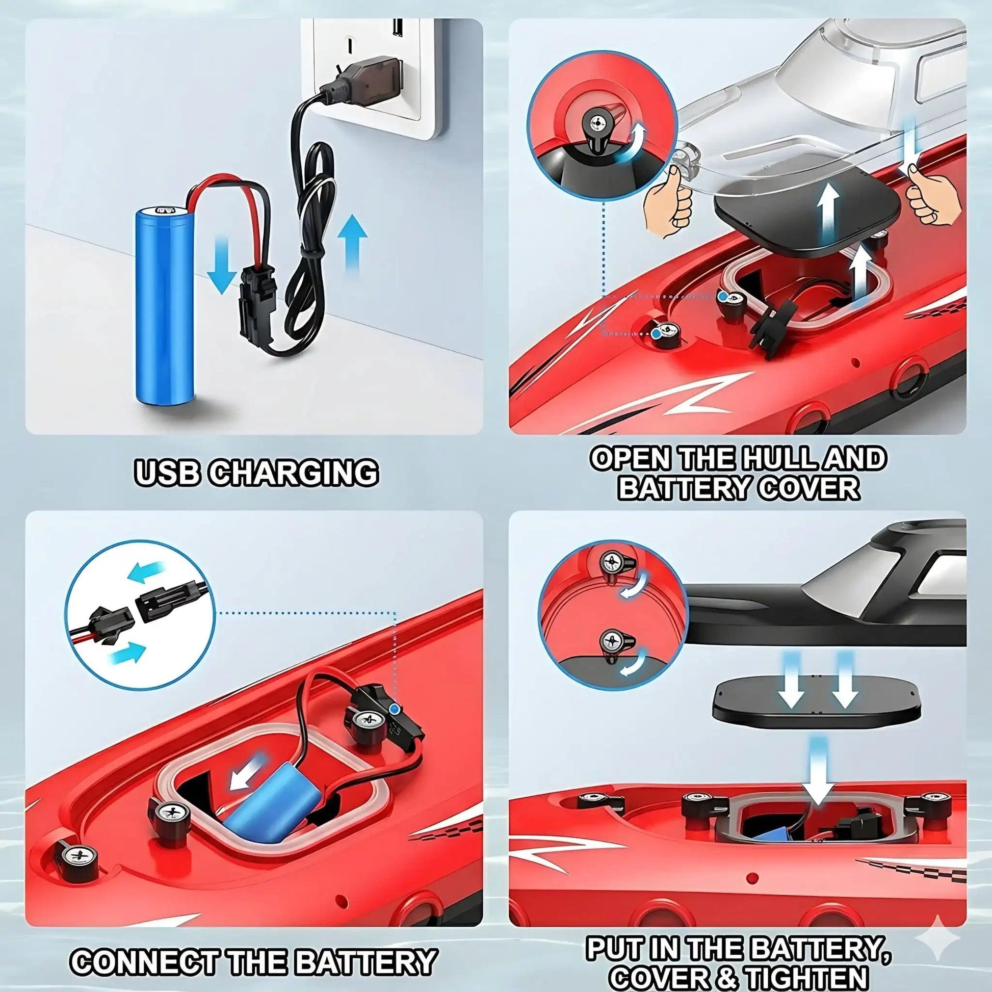  RC Speed Boat Toy | Top Speed 20 KMH | Toylandeu™ 