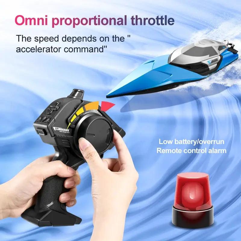  RC Speedboat 50 KMH Remote Control Racer High Power -  ToylandEU™