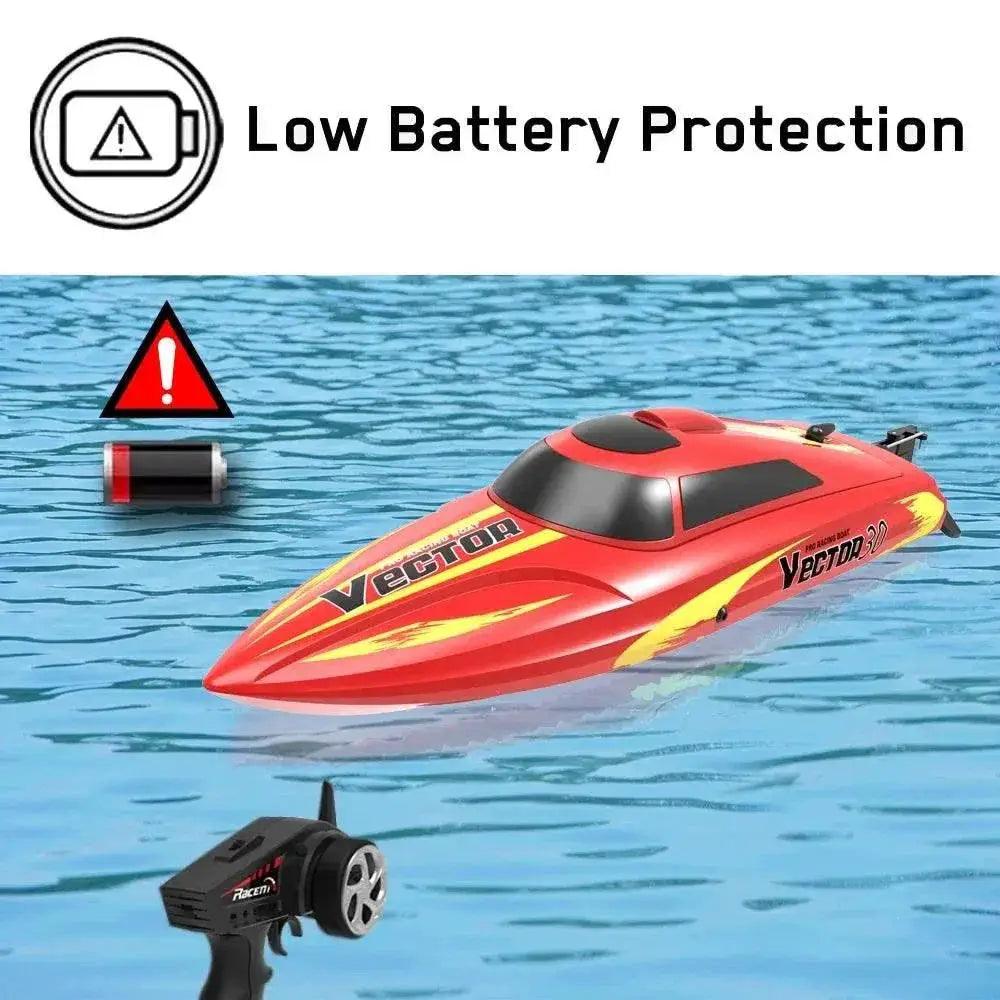  RC High-Performance Waterproof Electric RC Speedboat for Kids - 2.4GHz Remote Control Racing Boat Birthday Gift for Boys -  ToylandEU™