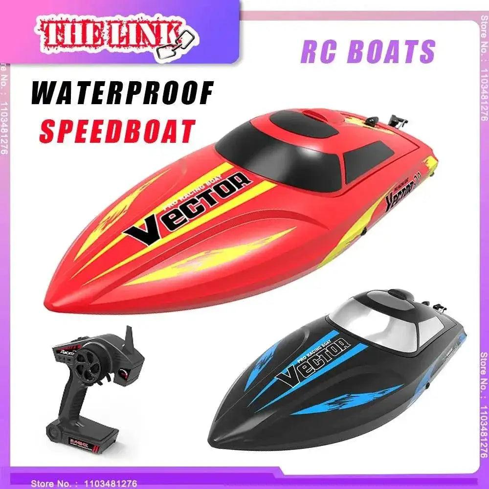  RC High-Speed Waterproof Brushless Electric RC Speedboat for Kids - 2.4GHz Remote Control Birthday Gift for Boys -  ToylandEU™