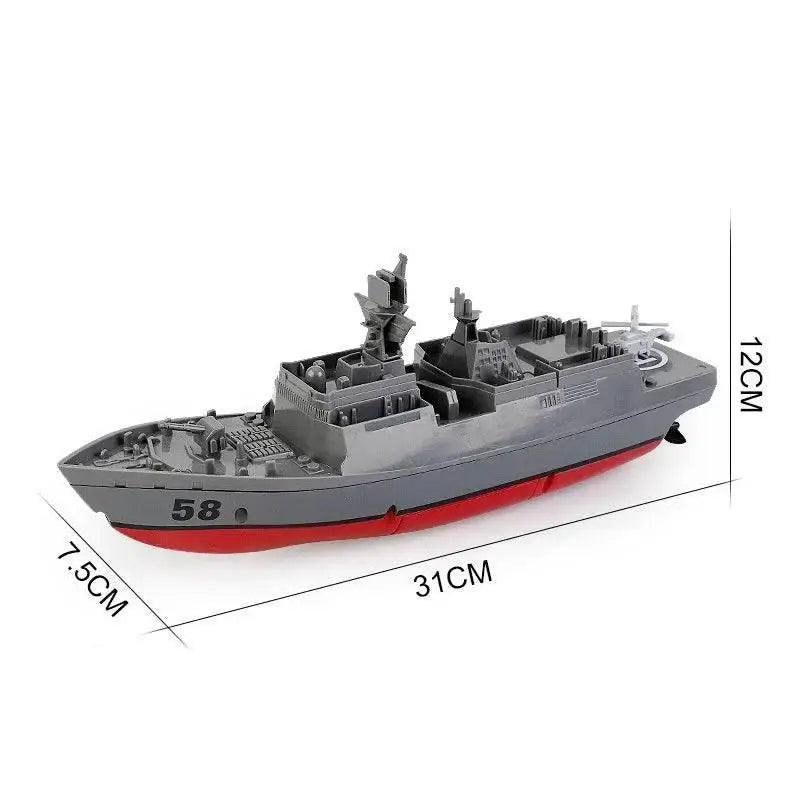  RC Remote Control Electric RC Speedboat - Military Aircraft Carrier Warship Toy for Kids - 2.4GHz Water Adventure Gift -  ToylandEU™