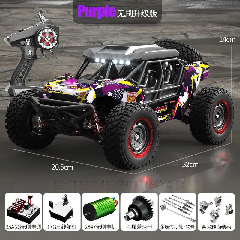 RC Suchiyu 1/16 Scale Brushless Electric RC Off-Road Car - High-Speed Remote Control Vehicle for Kids and Boys - ToylandEU