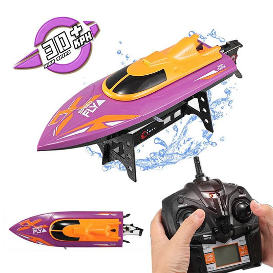 RC TKKJ H110 4CH 2.4GHz Remote Control Racing Boat with Screen Display and 180° Flip - Electric Toy Gift for Kids - ToylandEU