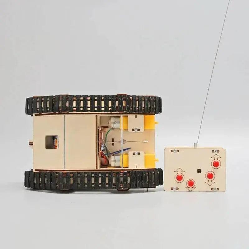  DIY Wooden 3D Puzzle Tank Model Science Kit Assembly Toys Rc Tank Physics Electronic School Project Scientific Experiment Toys -  ToylandEU™