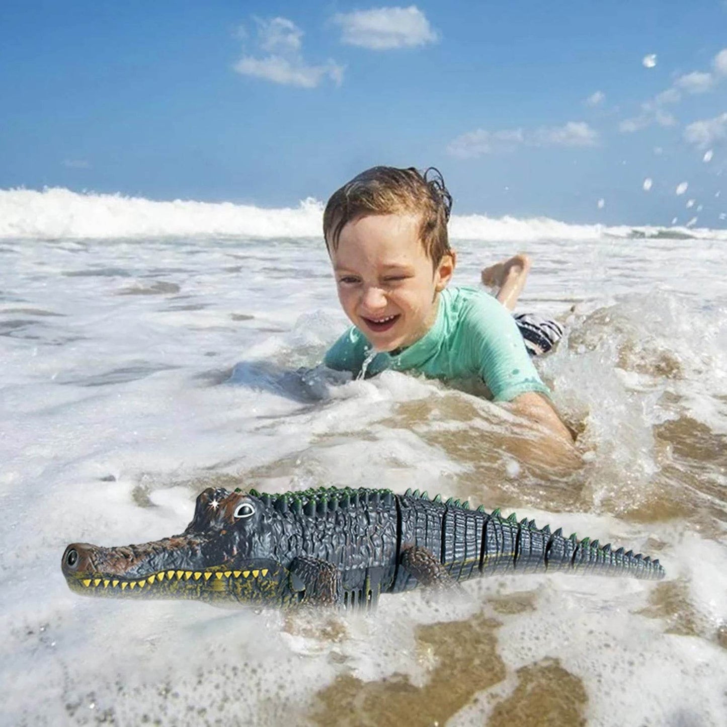 RC Thrilling RC Crocodile Toy: Realistic Alligator Boat for Water Fun - Perfect for Kids 12+ - ToylandEU