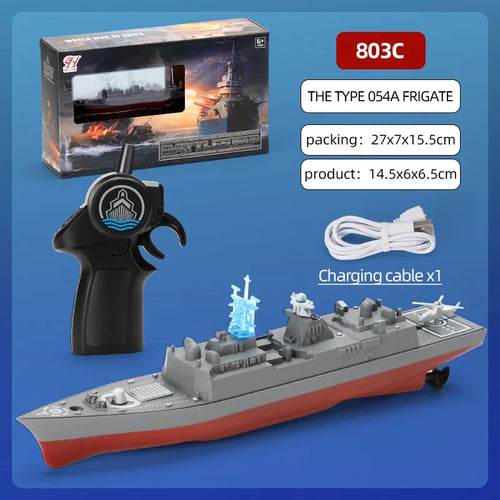 RC Thrilling RC Speed Boat - 2.4G Military Aircraft Ship Simulation - Kids' Favorite Toy - ToylandEU