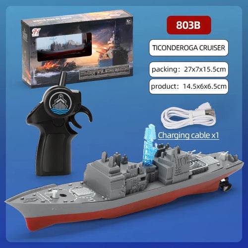 RC Thrilling RC Speed Boat - 2.4G Military Aircraft Ship Simulation - Kids' Favorite Toy - ToylandEU