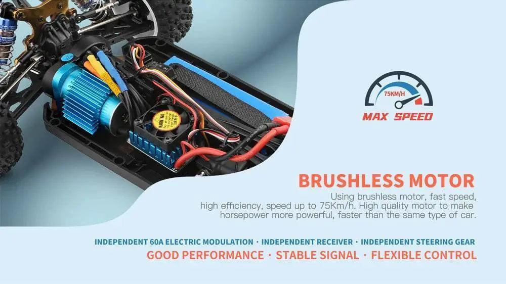  RC 124007 & 124019 High-Speed 1:12 Electric 4WD RC Racing Cars - 75KM/H & 55KM/H Drift Crawler with 3000mAh Battery -  ToylandEU™