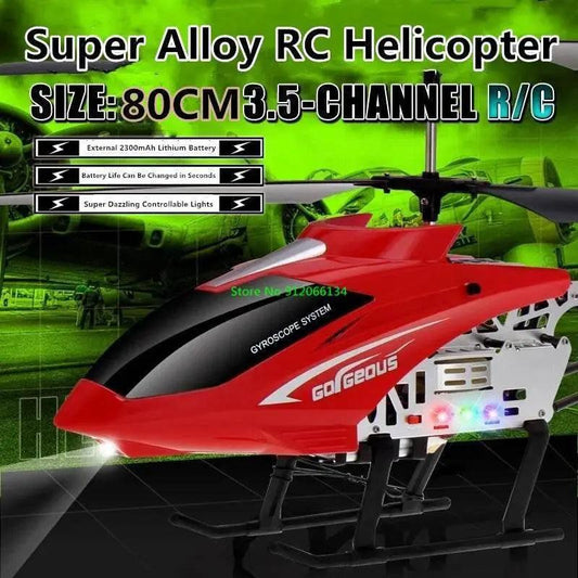  RC 150M Remote Control Large Alloy Electric Helicopter Drone Toy with LED Lights and Anti-Fall Design -  ToylandEU™