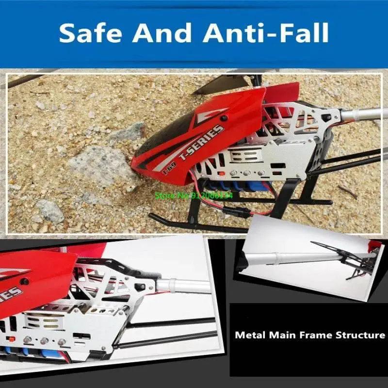  RC 150M Remote Control Large Alloy Electric Helicopter Drone Toy with LED Lights and Anti-Fall Design -  ToylandEU™