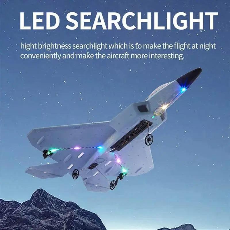  2024 Top P530 2.4G 2CH RC Airplane Raptor F22 Warplane LED Light Gyroscope Toy Gift for Boys Easy Flying -  ToylandEU™