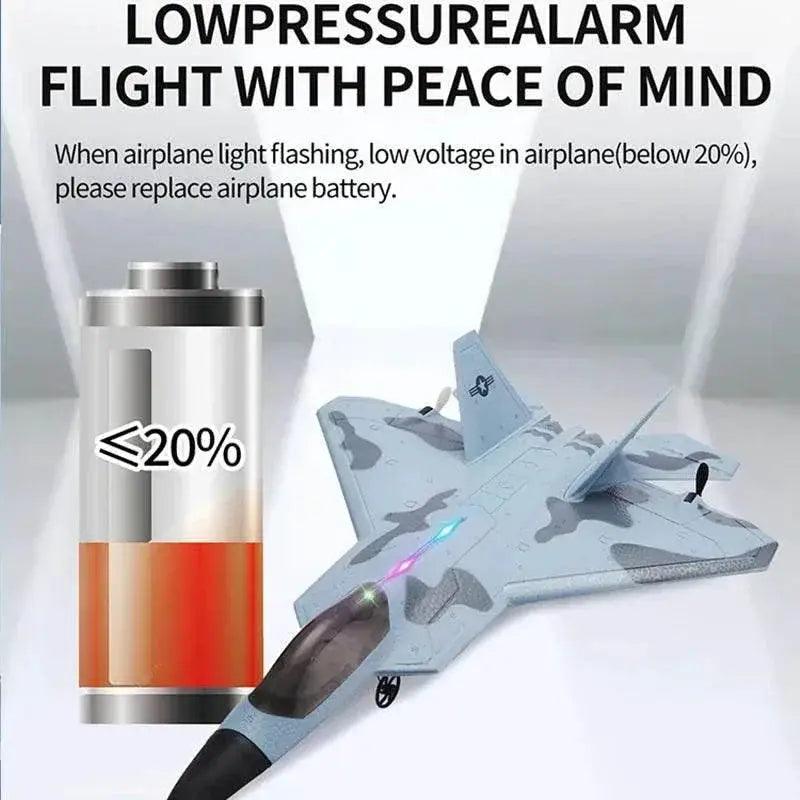  2024 Top P530 2.4G 2CH RC Airplane Raptor F22 Warplane LED Light Gyroscope Toy Gift for Boys Easy Flying -  ToylandEU™